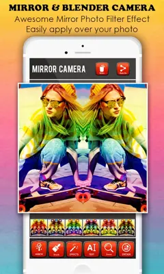 3D Mirror Photo Blender Editor android App screenshot 6